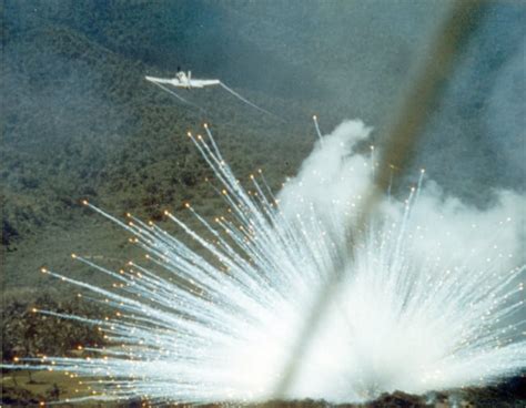 A Usaf A 1e Skyraider Drops A White Phosphorus Bomb On A Viet Cong