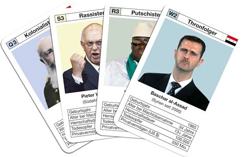 Tyrannen Diktatoren Iii Quartett Kartenspiel Trophäen Horror