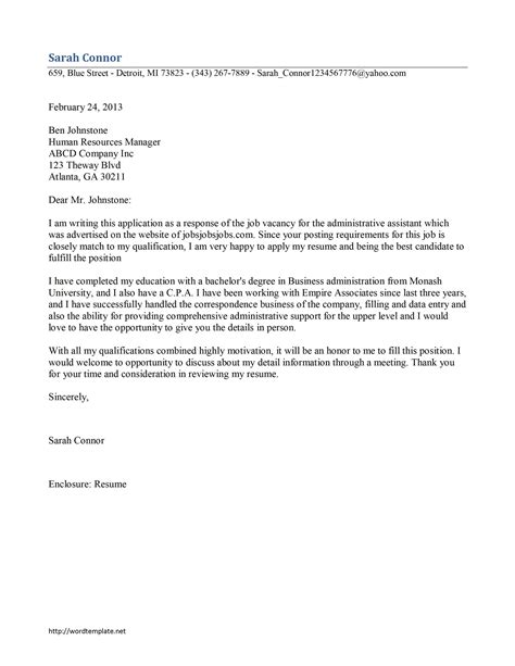 15 Good Cover Letter For Administrative Assistant Cover Letter