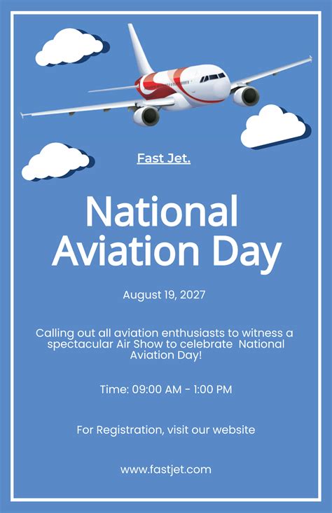 Simple National Aviation Day Poster Template - Edit Online & Download