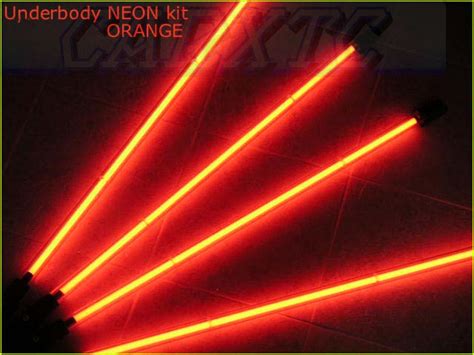 Underbody Orange Neon Lights 4pc Hyper Neons Kit