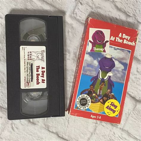 Vintage Barney A Day At The Beach Vhs 1992 Sandy Duncan Sing Along 28