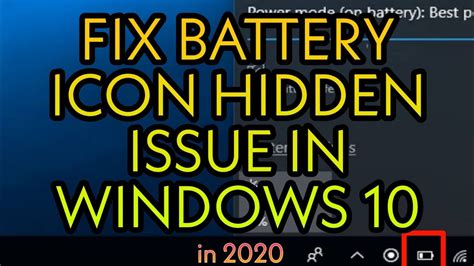 How To Fixshow Battery Icon In Taskbar In Windows 10 In 2minutes