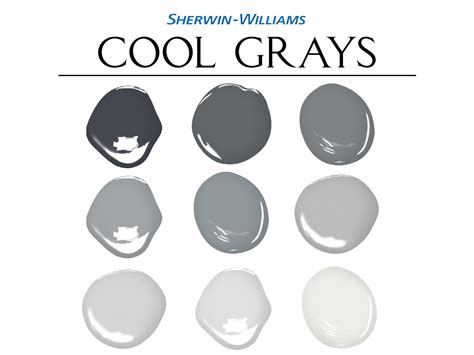 Sherwin Williams Cool Grays Home Palette Graphic By Concept Colors