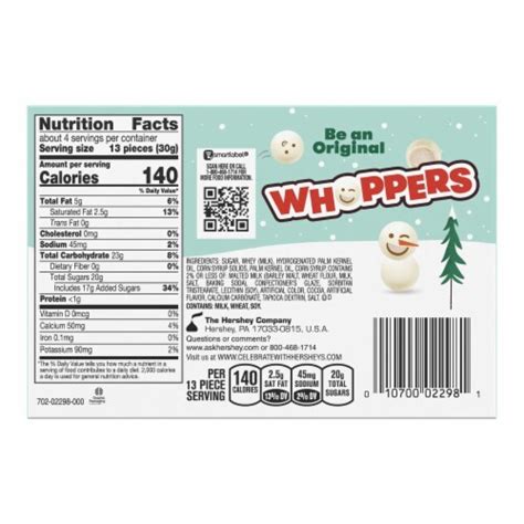 Whoppers Snowballs Malted Milk Balls In Vanilla Flavored Creme Candy Holiday Box 1 Box 4 Oz