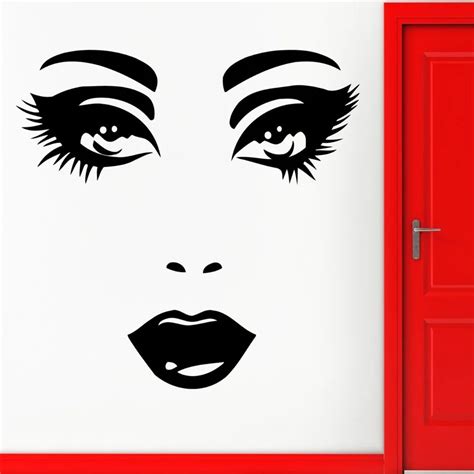 Wall Stickers Vinyl Decal Fashion Sexy Lips Eyes For Girls Women Teens In Wall Stickers From