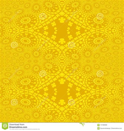 Seamless Ornaments Bright Yellow Plain Color Stock Illustration