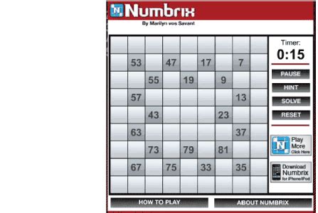 Printable numbricks, or numbrix, logic and iq puzzles for small kids and bigger kids and math students. Free and printable Numbrix puzzles and logic-games: The ...