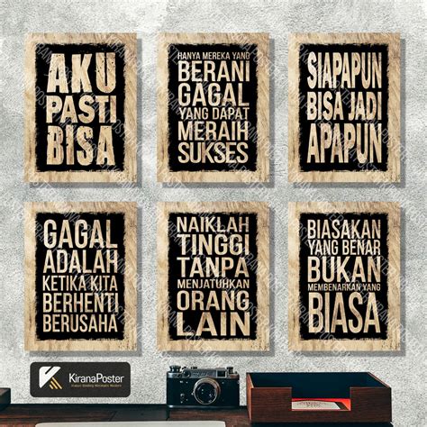 Jual Hiasan Dinding Motivasi Pajangan Dinding Poster Kayu Wall Decor