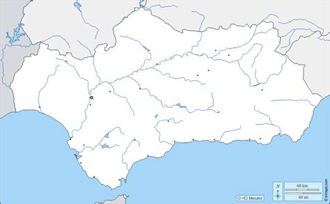Andalucía Mapa Gratuito Mapa Mudo Gratuito Mapa En Blanco Gratuito