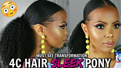 4c Natural Hair Sleek Ponytail Style Factor Styling Gel Demo How To