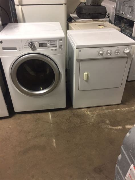 used ge front load washer and dryer set comes with 60 day warranty same day delivery available