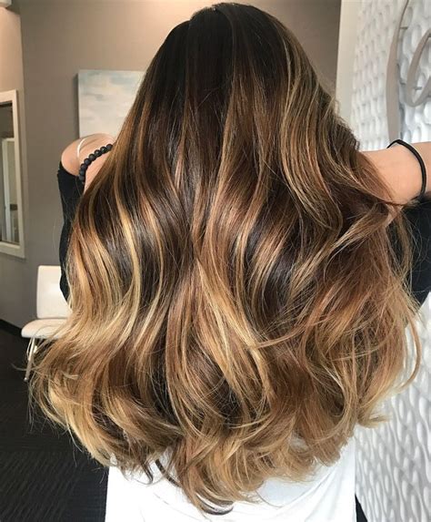 Ideas Of Honey Balayage Highlights On Brown And Black Hair Honey