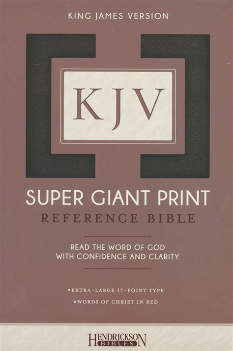 Kjv Super Giant Print Reference Bible Kjv Super Giant Print Reference