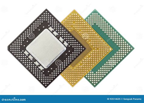 Central Processing Unit Or Computer Chip Stock Image Image Of Unit