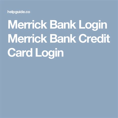 By clicking the see if i match button, we will use your information to see if we have an offer of credit for you. Merrick Bank Login Merrick Bank Credit Card Login | Bank ...