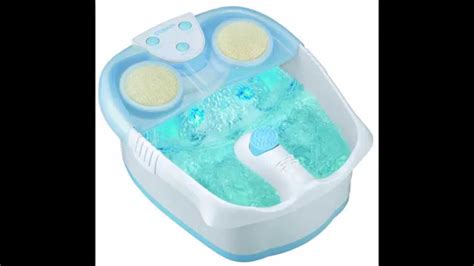 conair waterfall foot spa with lights bubbles and heat youtube