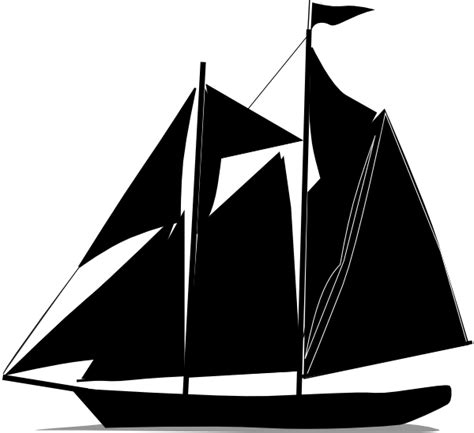 Download Black Sail Boat Clip Art at Clker.com - vector clip art ...