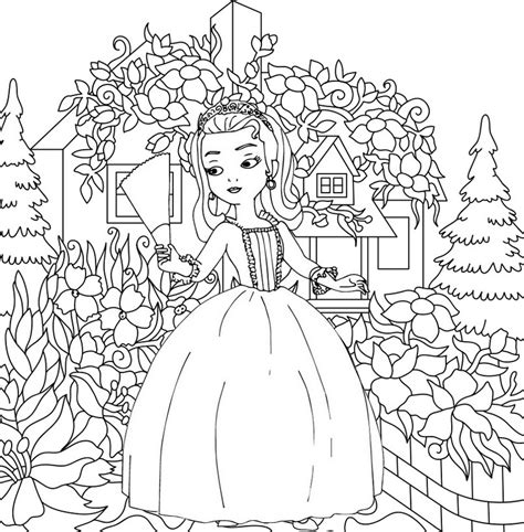 Princess Amber Coloring Page