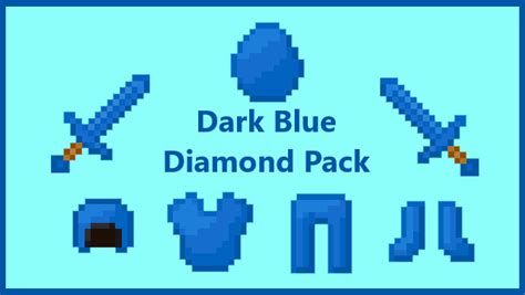 The Dark Blue Diamond Pvp Pack Minecraft Texture Pack