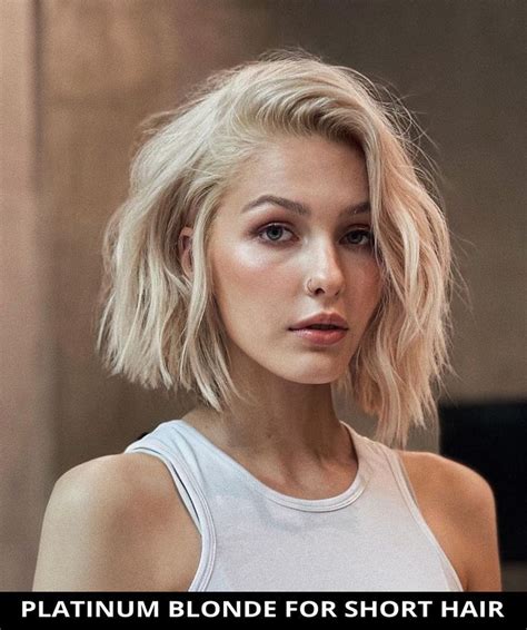 Style Your Hair Into This Super Pretty Platinum Blonde For Short Hair