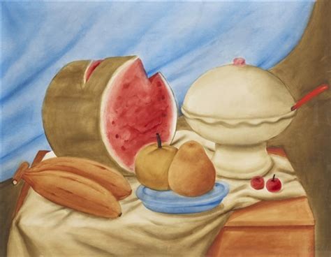 Still Life With Soup Tureen And Watermelon By Fernando Botero On Artnet