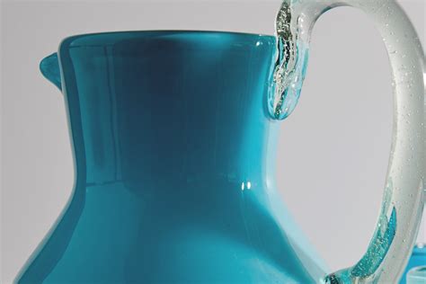 Verve Culture Handblown Mexican Glass Pitcher Mexican Glassware