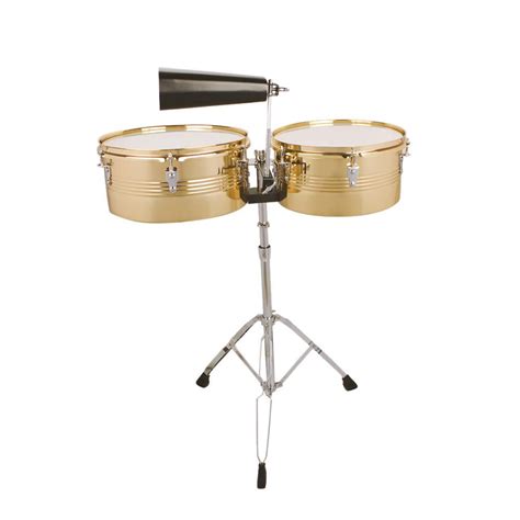 Glarry Latin Percussion 13 And 14 Timbales Drum Set W Stand And