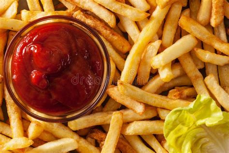 French Fries And Ketchup Closeup Stock Photo Image Of Closeup