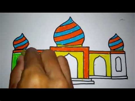 Cara mewarnai gambar anime/komik dengan adobe photoshop cs3. Cara Mewarnai Masjid Dengan Pensil Warna - Doni Gambar
