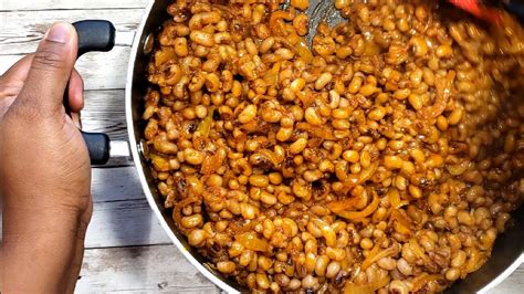 Fried Palm Oil Beans Recipe How To Cook Beans Porridge Youtube