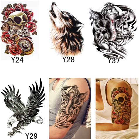 4pcs Metallic Tattoos For Men Waterproof Temporary Tattoo Stickers Body
