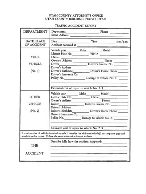 What Is A Vehicle Accident Report Form Template Sampletemplates