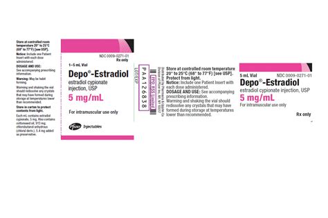 Depo Estradiol Cypionate Injection Usp 5 Ml Singular Vial 5 Mgml
