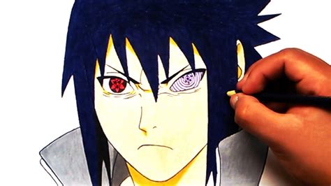 Como Dibujar A Sasuke Con Su Mangekyou Sharingan Eterno Drawing Sasuke