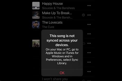Fixed ‘this Song Is Not Synced Across Your Devices On Apple Musicitunes