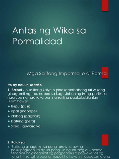 Mga Halimbawa Ng Pampanitikan Na Antas Ng Wika Halimbawange Porn Sex