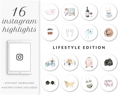 Instagram Story Highlight Icons Instagram Stories Social Etsy