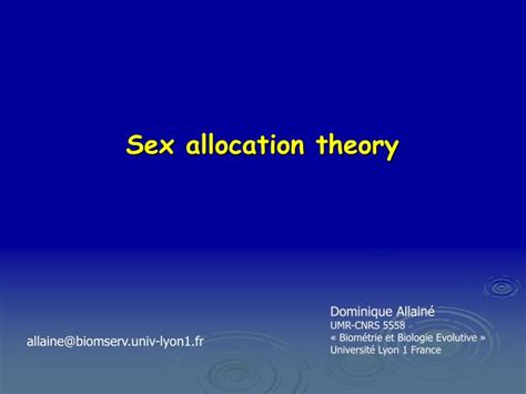 Ppt Sex Allocation Theory Powerpoint Presentation Free Download Id3432786