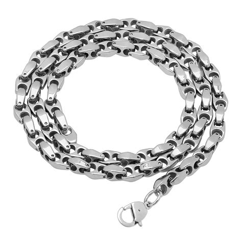 Angled Puffed Mariner Link Chain Necklace Amzon Jewelry Guide