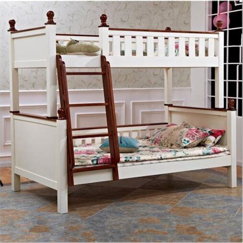 This bed frame has a wooden slatted base and includes the headboard, foot end and side railings. bunk bed ladder with two Mediterranean pine double bed ...