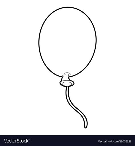 Balloon Icon Outline Style Royalty Free Vector Image
