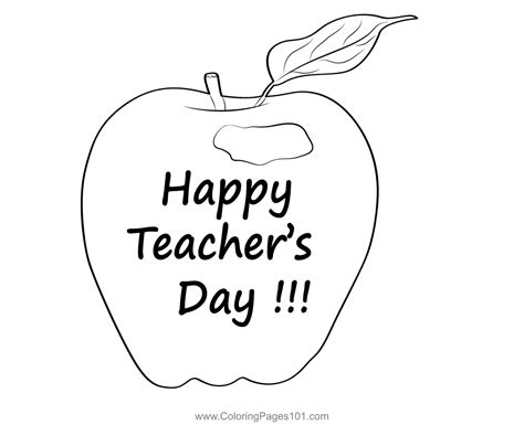 Happy Teacher Appreciation Coloring Page For Kids Free Teachers Day