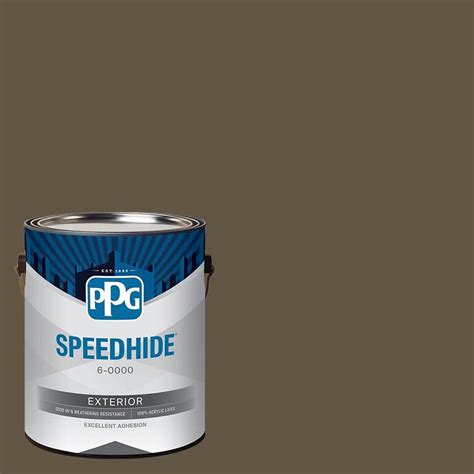 Speedhide 1 Gal Ppg1025 7 Coffee Bean Semi Gloss Exterior Paint
