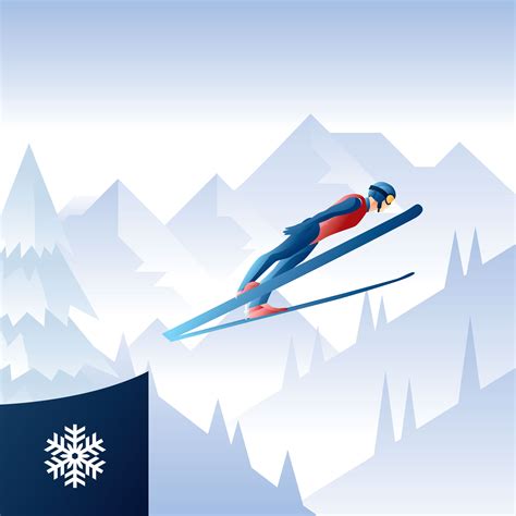 Ski Jumping Olympics Illustration Vector 178011 Vector Art At Vecteezy