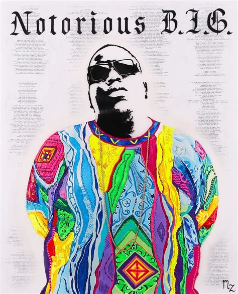 The Notorious Big 100x80cm Vinyl Resin Acrylic Paint And