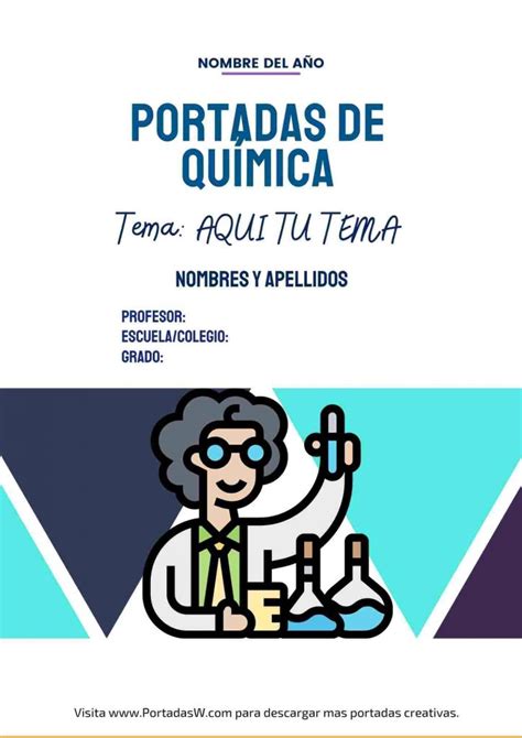 Portada De Química Para Cuadernos