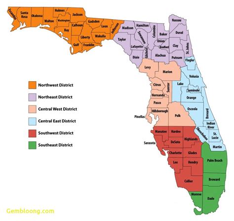 Florida Map With Counties Lgq Map Of Florida Counties And Cities