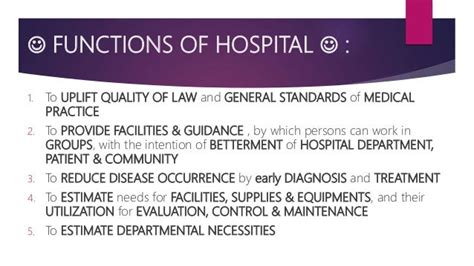 Hospital Its Functions Types And Organization By Rxvichu