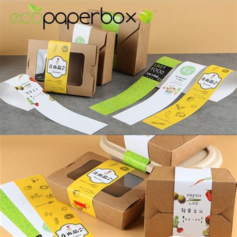 Custom Printing Belly Bands Cardboard Sleeves For Food Packaging